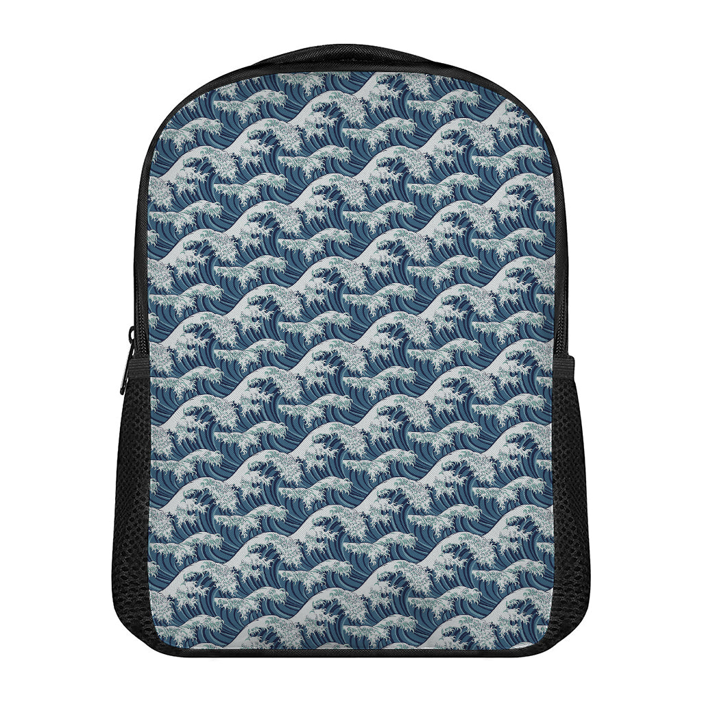 The Great Kanagawa Wave Pattern Print Casual Backpack