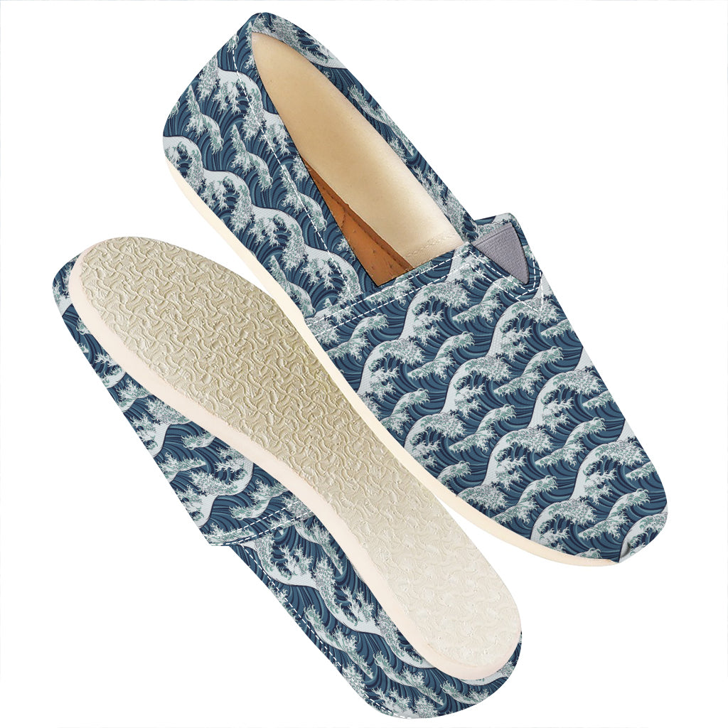 The Great Kanagawa Wave Pattern Print Casual Shoes
