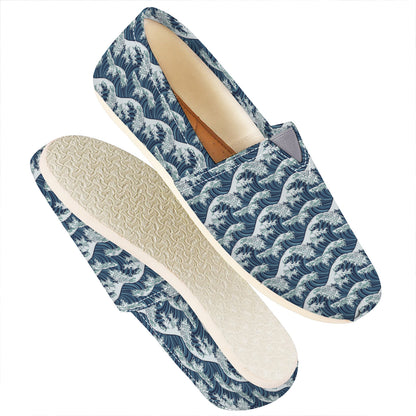 The Great Kanagawa Wave Pattern Print Casual Shoes