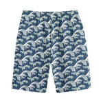 The Great Kanagawa Wave Pattern Print Cotton Shorts