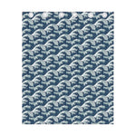 The Great Kanagawa Wave Pattern Print Curtain