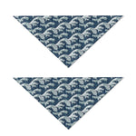 The Great Kanagawa Wave Pattern Print Dog Bandana