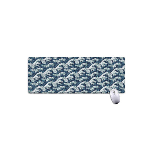 The Great Kanagawa Wave Pattern Print Extended Mouse Pad