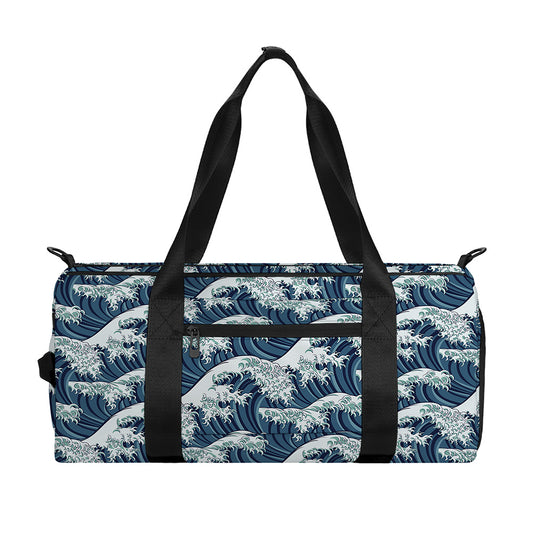 The Great Kanagawa Wave Pattern Print Gym Bag