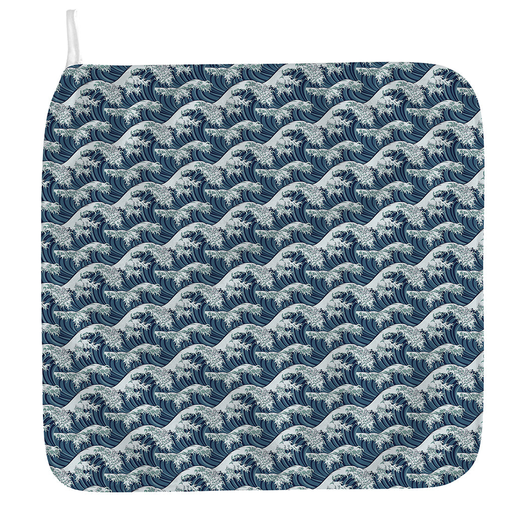 The Great Kanagawa Wave Pattern Print Hand Towel
