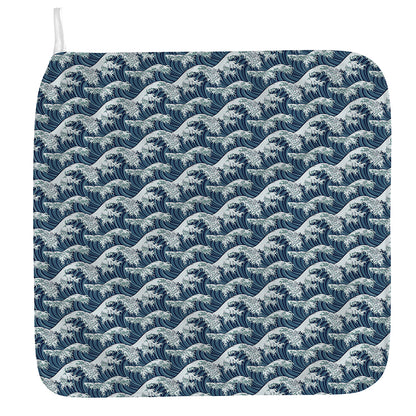 The Great Kanagawa Wave Pattern Print Hand Towel