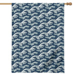 The Great Kanagawa Wave Pattern Print House Flag