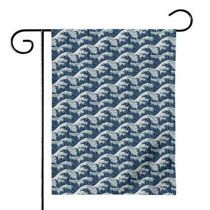 The Great Kanagawa Wave Pattern Print House Flag