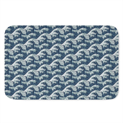 The Great Kanagawa Wave Pattern Print Indoor Door Mat