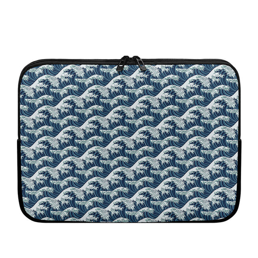 The Great Kanagawa Wave Pattern Print Laptop Sleeve