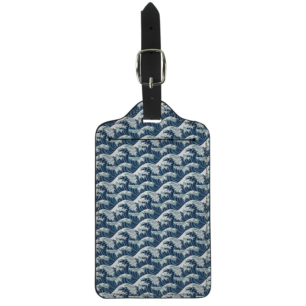 The Great Kanagawa Wave Pattern Print Luggage Tag