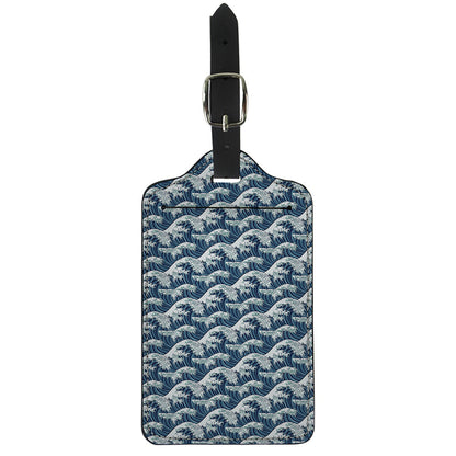 The Great Kanagawa Wave Pattern Print Luggage Tag
