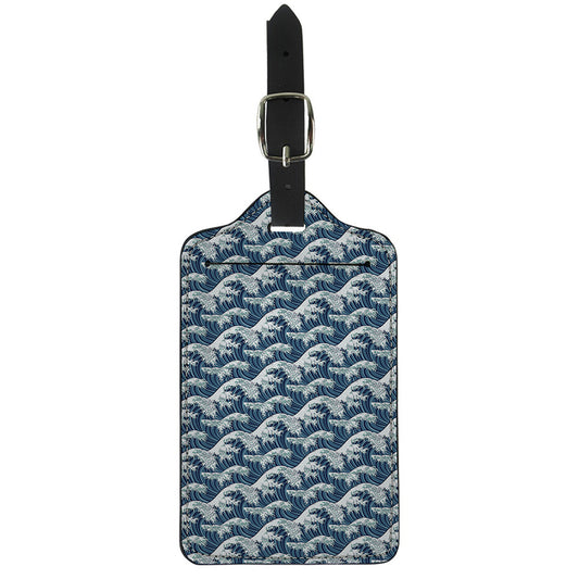 The Great Kanagawa Wave Pattern Print Luggage Tag