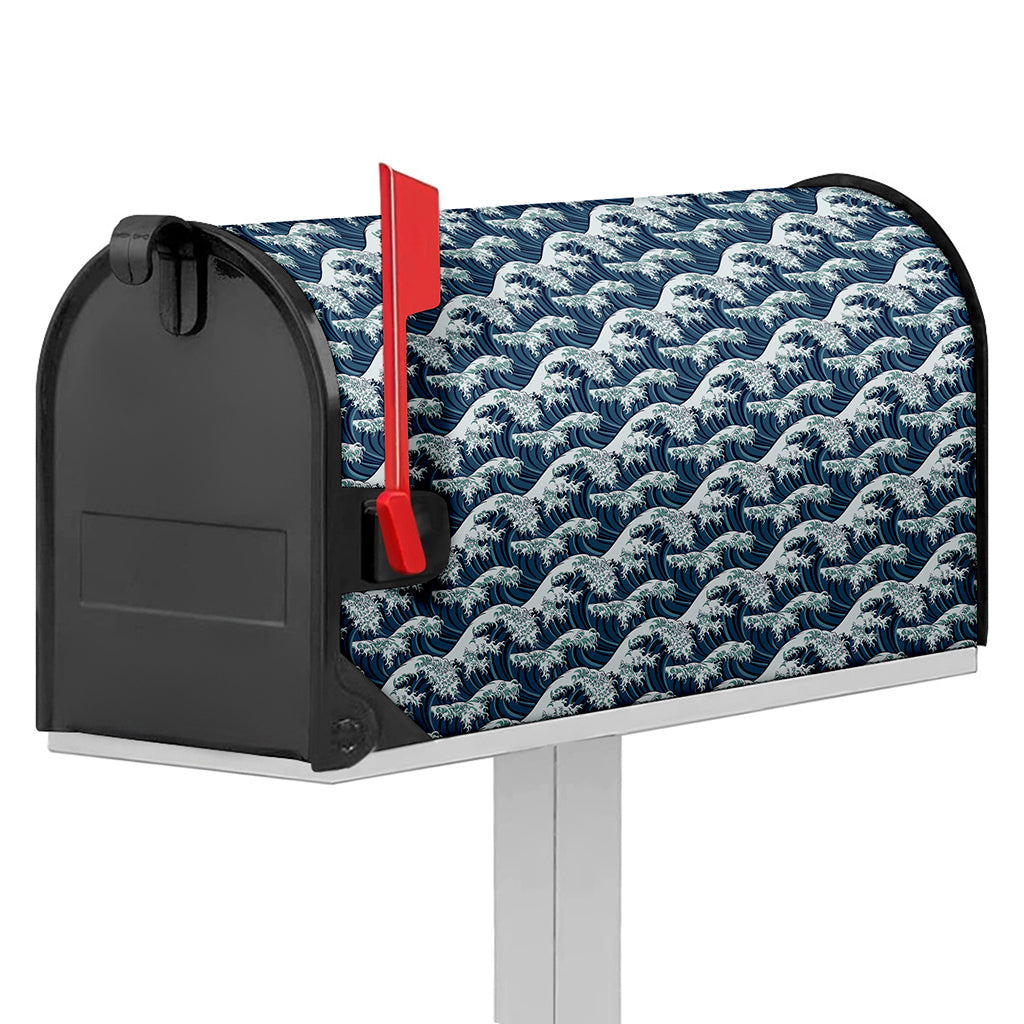 The Great Kanagawa Wave Pattern Print Mailbox Cover