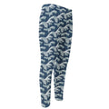 The Great Kanagawa Wave Pattern Print Men's Compression Pants