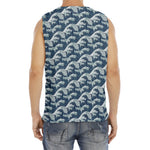 The Great Kanagawa Wave Pattern Print Men's Fitness Tank Top