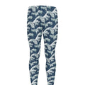 The Great Kanagawa Wave Pattern Print Men's Leggings