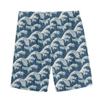 The Great Kanagawa Wave Pattern Print Men's Sports Shorts