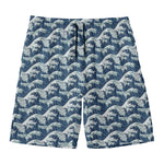 The Great Kanagawa Wave Pattern Print Men's Swim Trunks