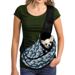The Great Kanagawa Wave Pattern Print Pet Sling Carrier