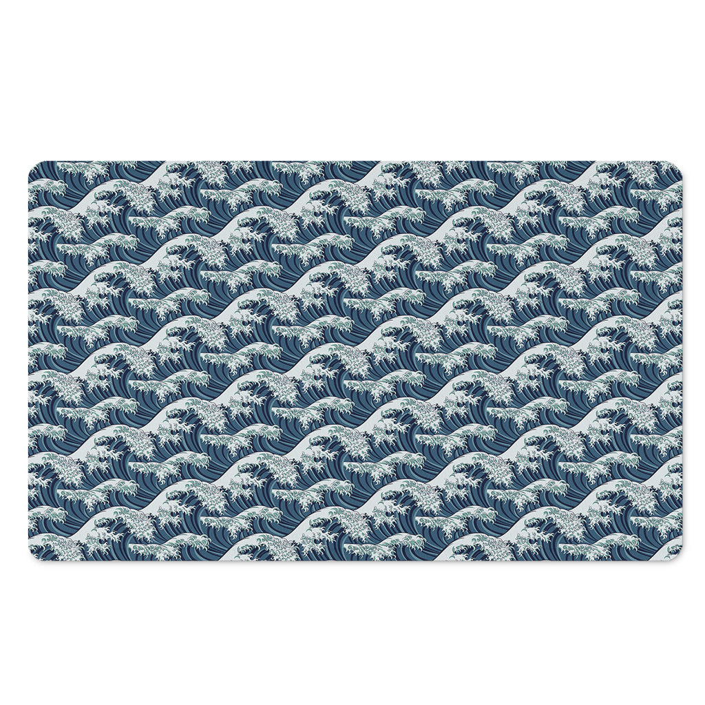 The Great Kanagawa Wave Pattern Print Polyester Doormat