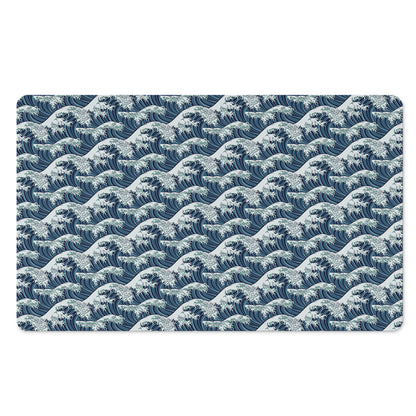 The Great Kanagawa Wave Pattern Print Polyester Doormat