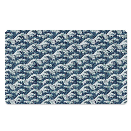 The Great Kanagawa Wave Pattern Print Polyester Doormat