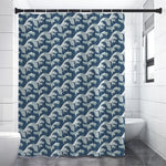 The Great Kanagawa Wave Pattern Print Premium Shower Curtain