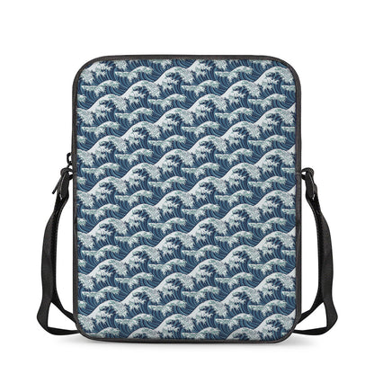 The Great Kanagawa Wave Pattern Print Rectangular Crossbody Bag