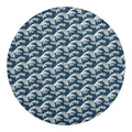 The Great Kanagawa Wave Pattern Print Round Blanket