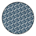 The Great Kanagawa Wave Pattern Print Round Floor Mat