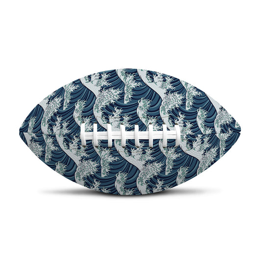 The Great Kanagawa Wave Pattern Print Rugby Ball