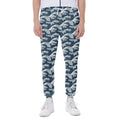 The Great Kanagawa Wave Pattern Print Joggers