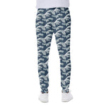 The Great Kanagawa Wave Pattern Print Scuba Joggers