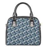 The Great Kanagawa Wave Pattern Print Shoulder Handbag