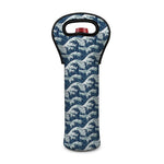 The Great Kanagawa Wave Pattern Print Single Neoprene Wine Tote