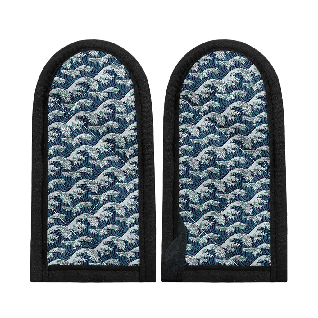 The Great Kanagawa Wave Pattern Print Skillet Handle Cover