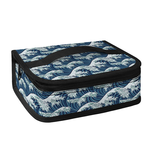 The Great Kanagawa Wave Pattern Print Small Lunch Bag