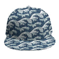 The Great Kanagawa Wave Pattern Print Snapback Cap