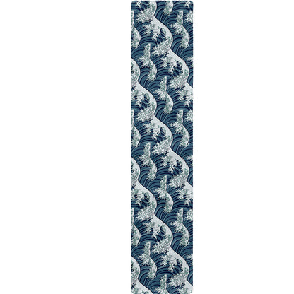 The Great Kanagawa Wave Pattern Print Table Runner