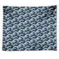 The Great Kanagawa Wave Pattern Print Tapestry
