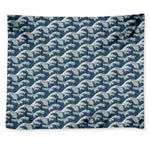 The Great Kanagawa Wave Pattern Print Tapestry