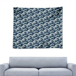 The Great Kanagawa Wave Pattern Print Tapestry
