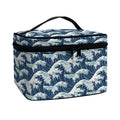 The Great Kanagawa Wave Pattern Print Travel Makeup Bag