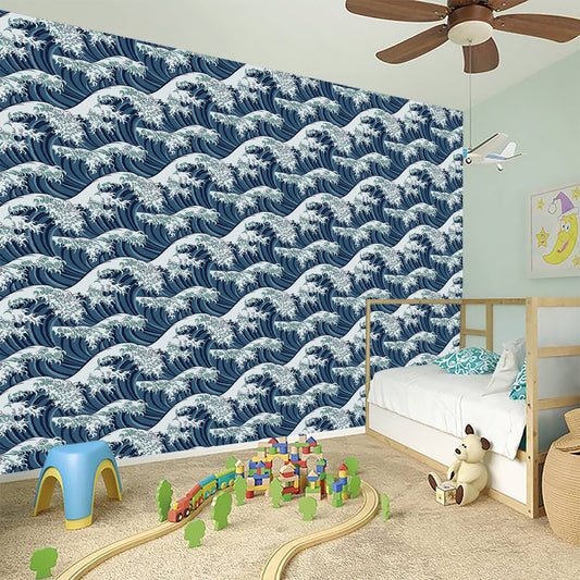 The Great Kanagawa Wave Pattern Print Wall Sticker