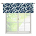 The Great Kanagawa Wave Pattern Print Window Valance