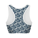 The Great Kanagawa Wave Pattern Print Women's Sports Bra