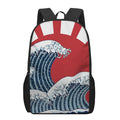 The Great Kanagawa Wave Print 17 Inch Backpack