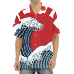 The Great Kanagawa Wave Print Aloha Shirt