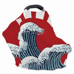 The Great Kanagawa Wave Print Baby Seat Cover